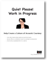 Free Poster: Quiet Please! Work in Progress